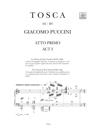 Tosca. Relié - PUCCINI - Partition - Opéras